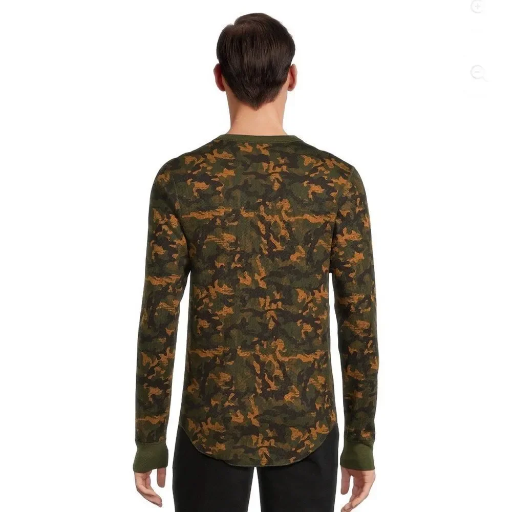 Mens Hanes Originals Raschel Reversible Knit Thermal Top & Bottom Size S